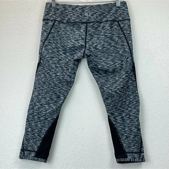Lululemon Leggings Women's Sz 8 Drop It Like It's Hot Cropped Low Rise Blue - Picture 2 of 8